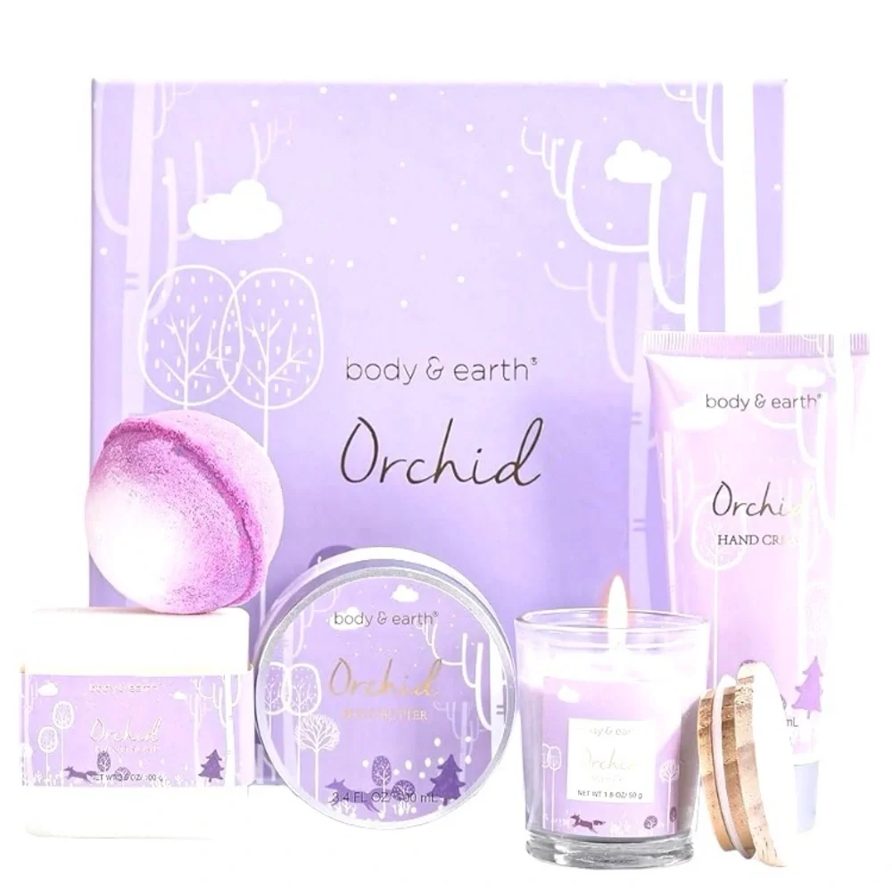 Body & Earth Deluxe 5 Piece Gift Set - Orchid
